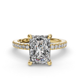 Radiant Halo Engagement Ring